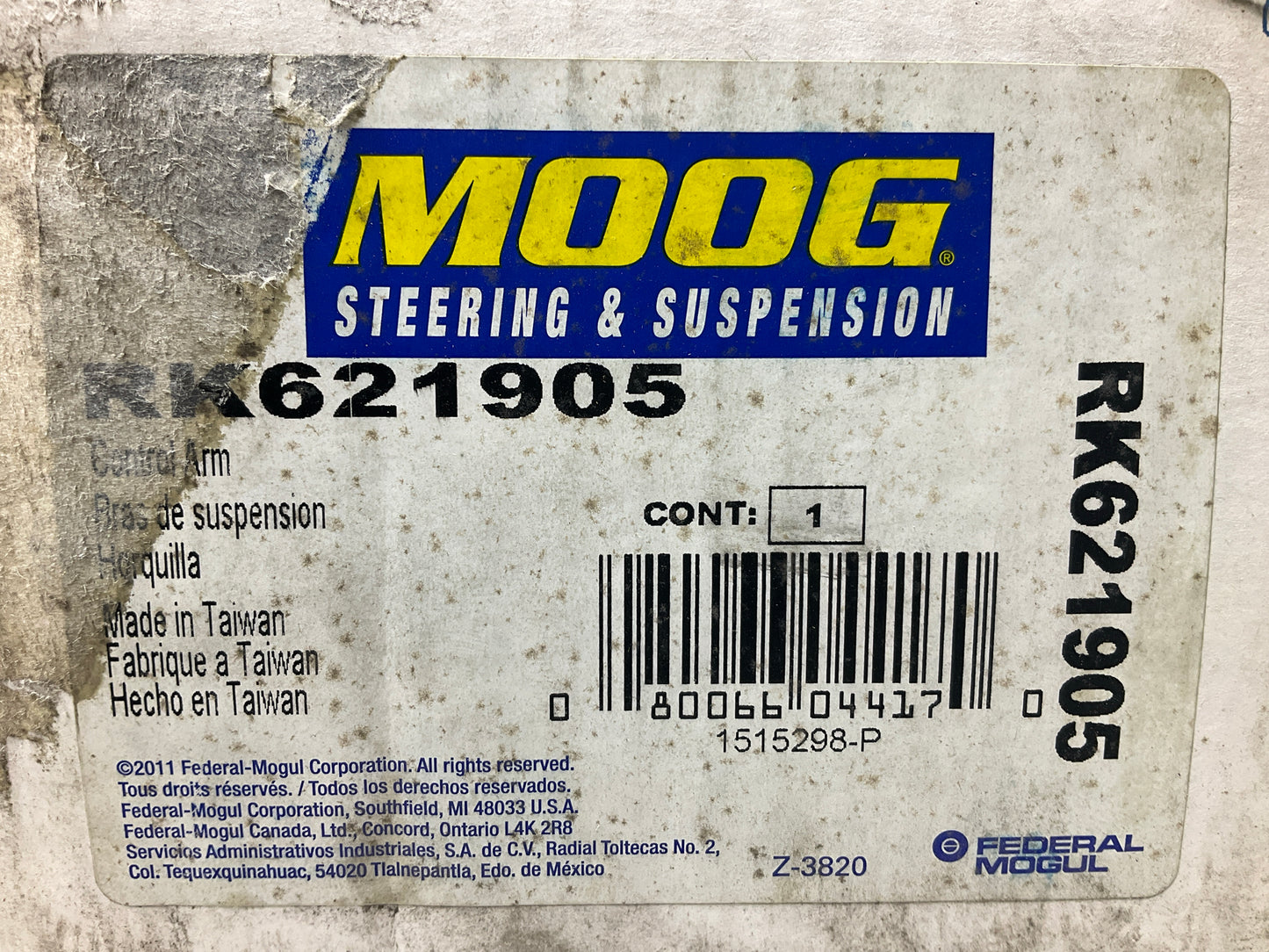Moog RK621905 Front Upper Control Arm And Ball Joint