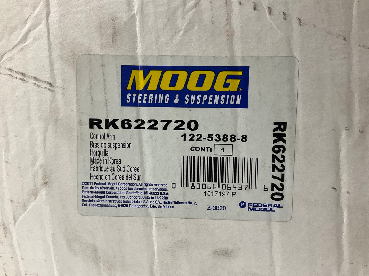 Moog RK622720 Front Left Lower Control Arm For 2005-2006 Kia Sorento