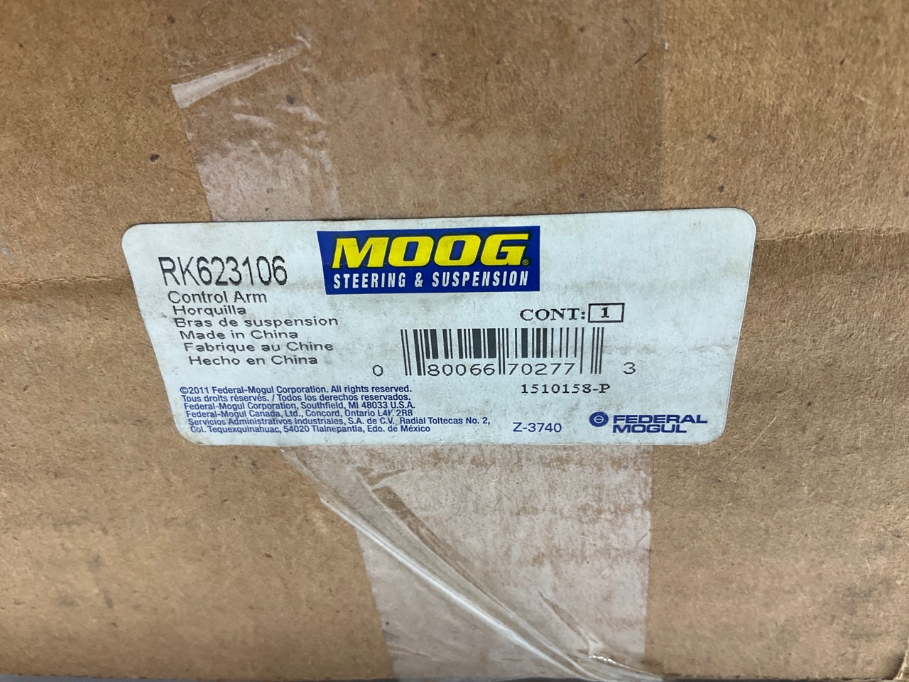 Moog RK623106 Suspension Control Arm & Ball Joint, Front Right Lower Forward