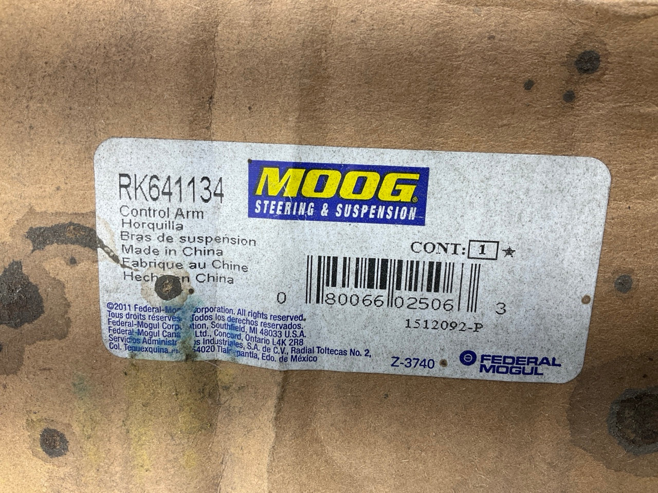 Moog RK641134 Front Left Lower Suspension Control Arm Support Bracket