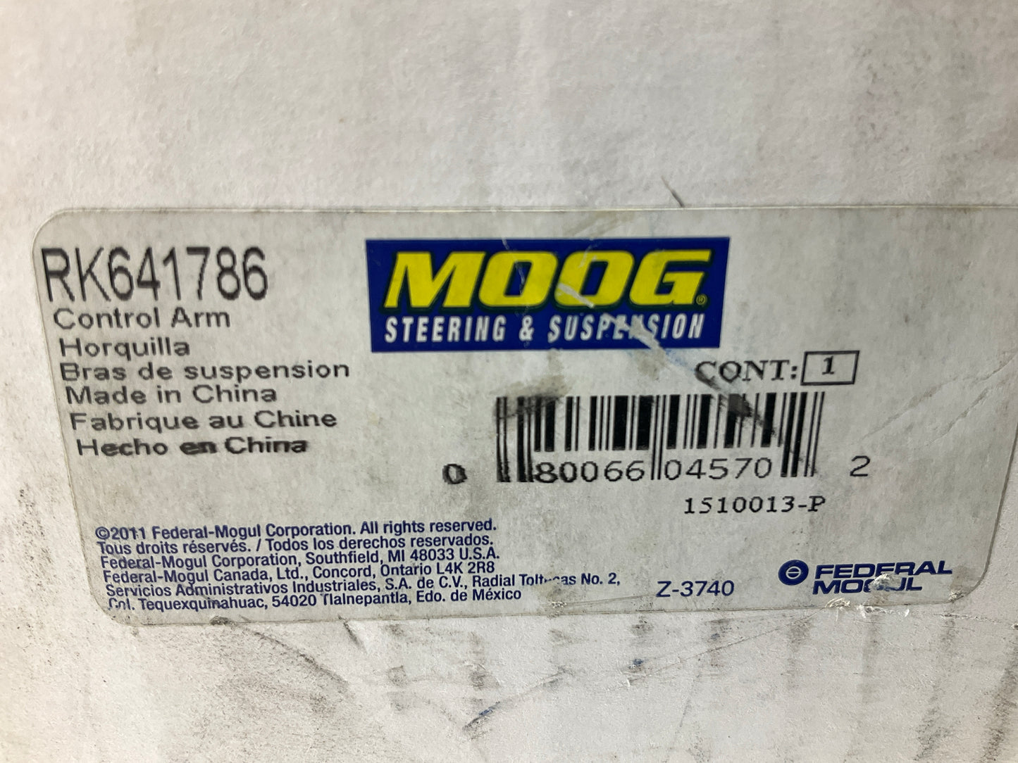 Moog RK641786 Rear Lower Forward Suspension Control Arm