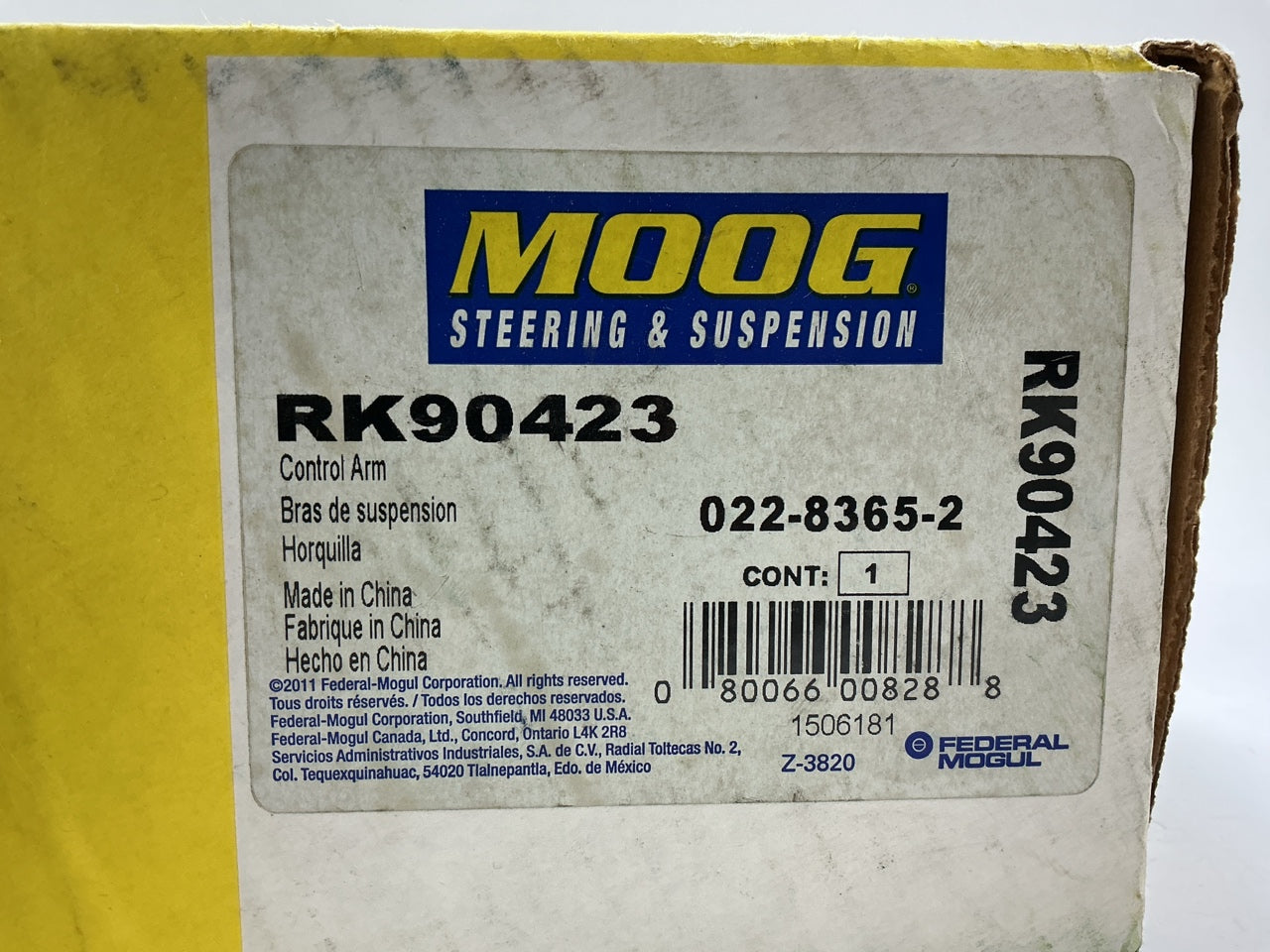 Moog RK90423 Front Left Upper Control Arm And Ball Joint