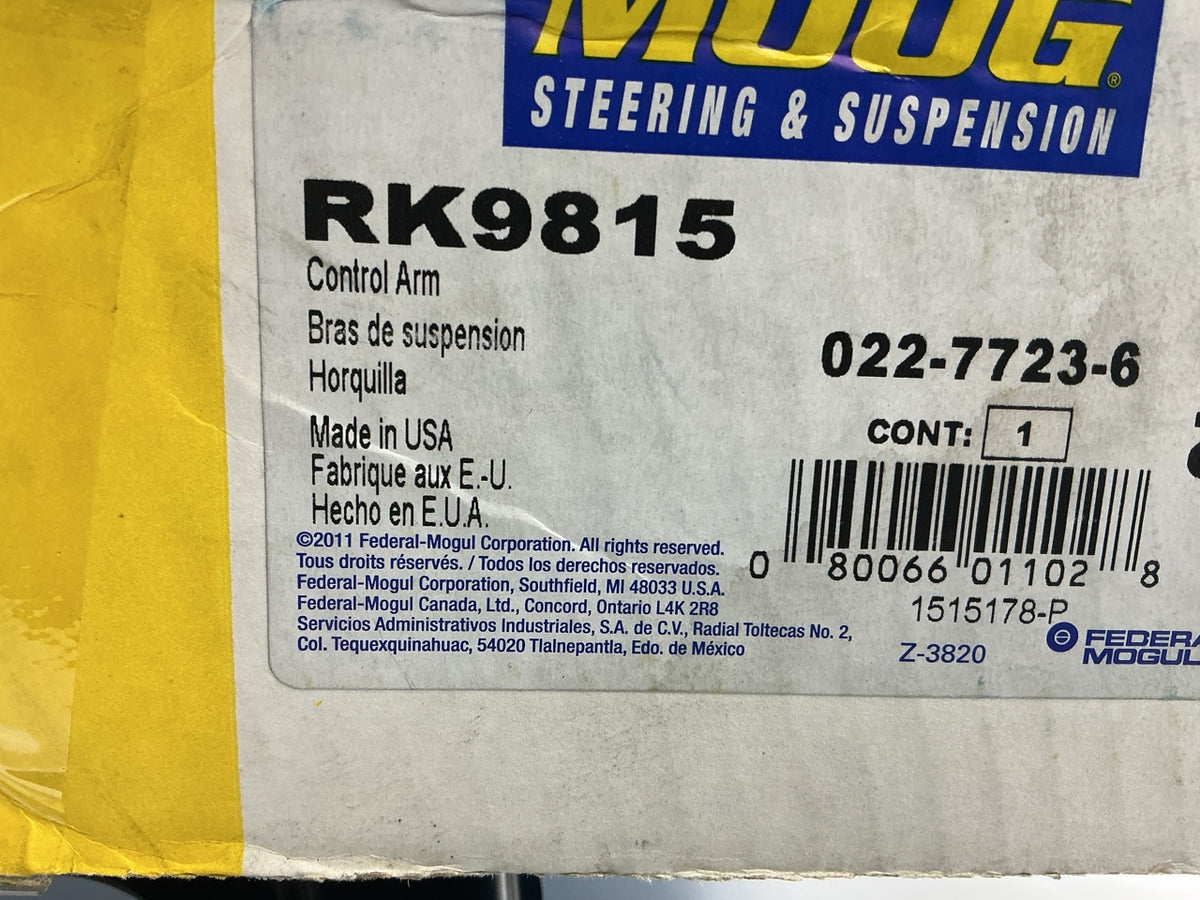 Moog RK9815 Front Right Upper Control Arm And Ball Joint 1990-1993 Honda Accord