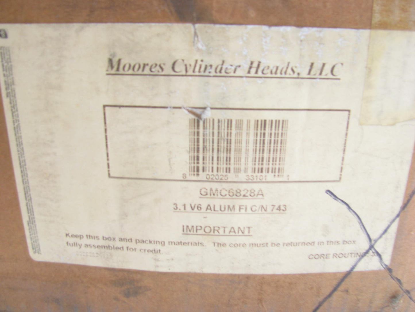 REMAN. Moores GMC6828A Cylinder Head 94-97 GM Chevrolet 3.1L V6 Cast 743