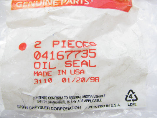 (2) NEW - OEM Mopar 4167735 Transfer Case Rear Extension Seal