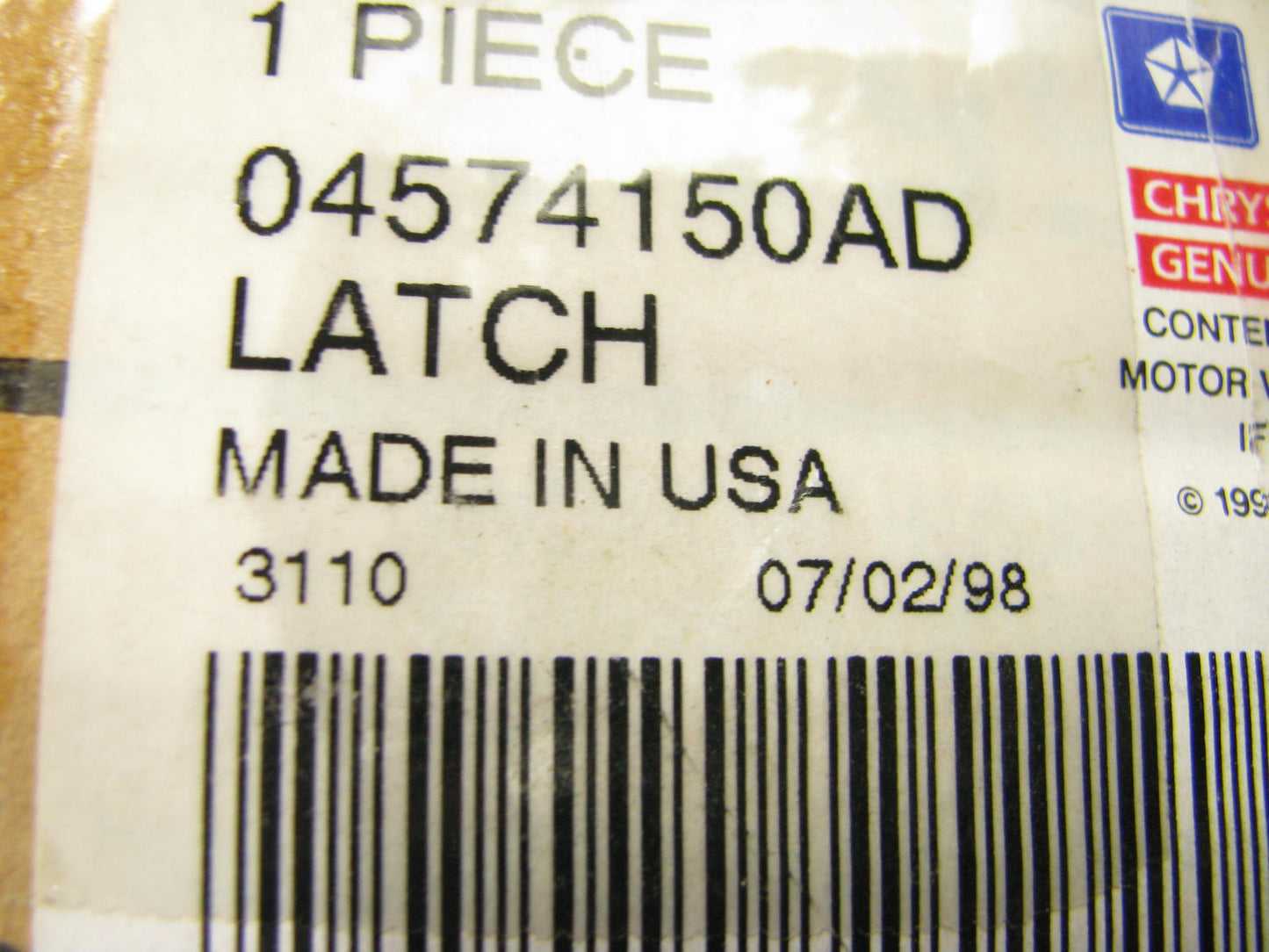 NEW GENUINE 4574150AD FRONT RIGHT Door Lock Actuator Motor OEM For Mopar