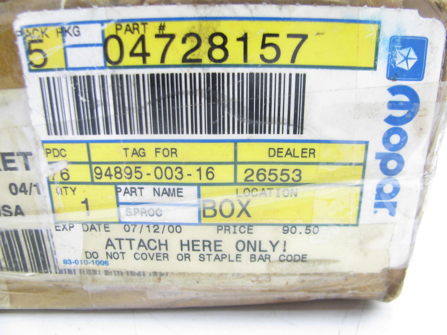 OEM For Mopar NV247 Transfer Chain Drive Sprocket 4728157