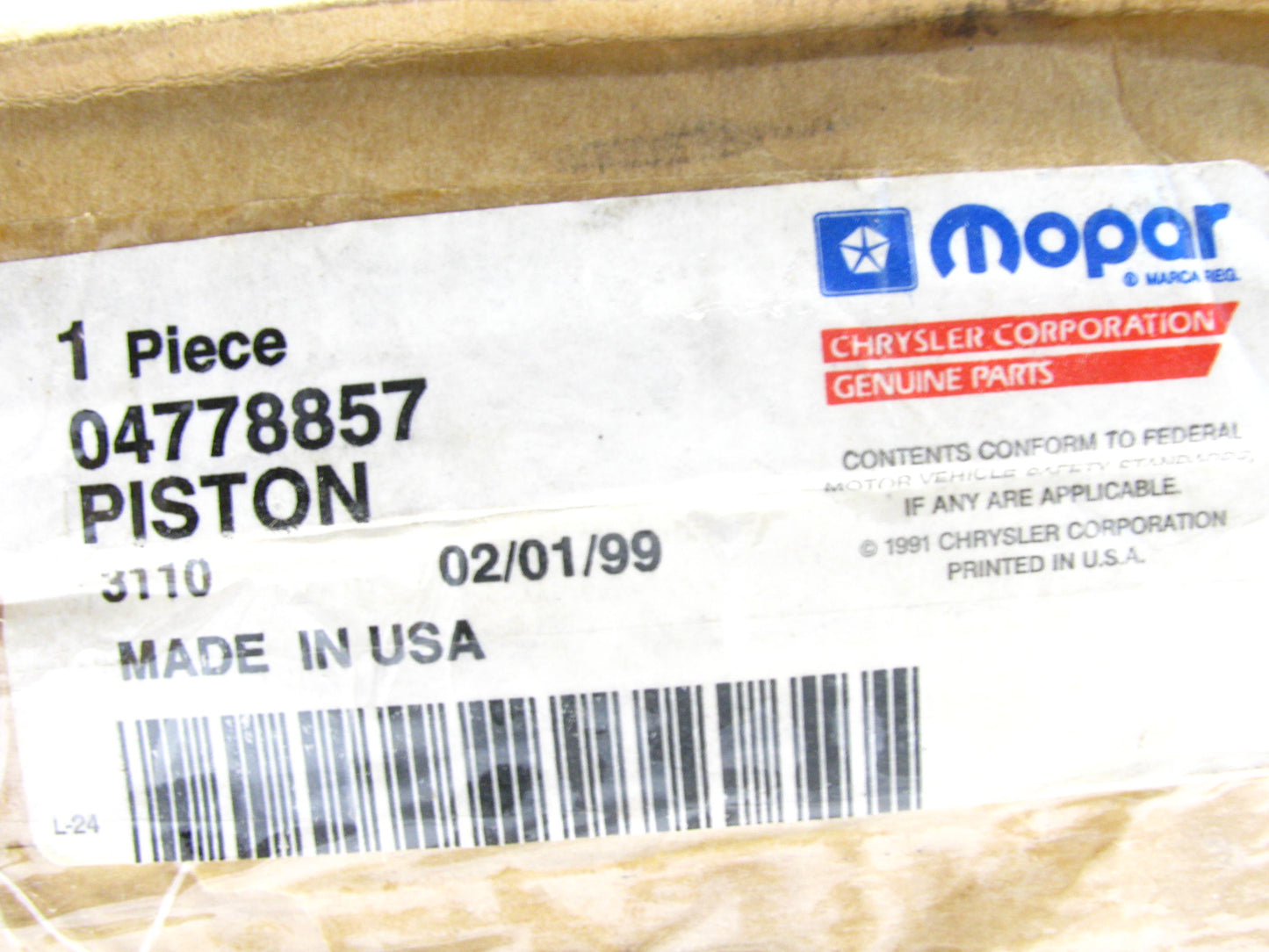 NOS OEM 5.2L V8 Piston. Rod, Pin Assembly 4778857