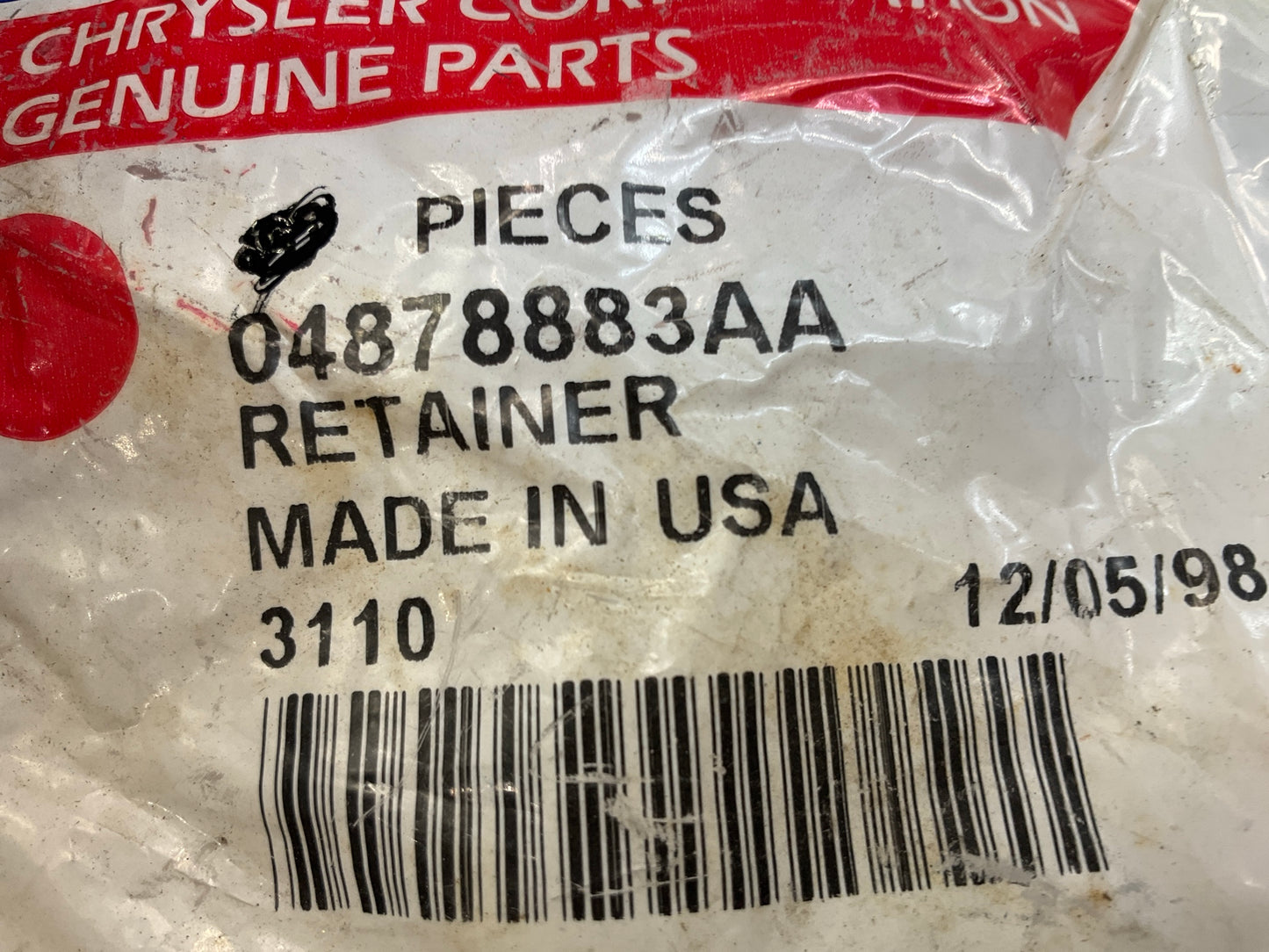 (4) OEM Mopar 4878883AA Hood Insulation Push-In Fastener Retainer Clips