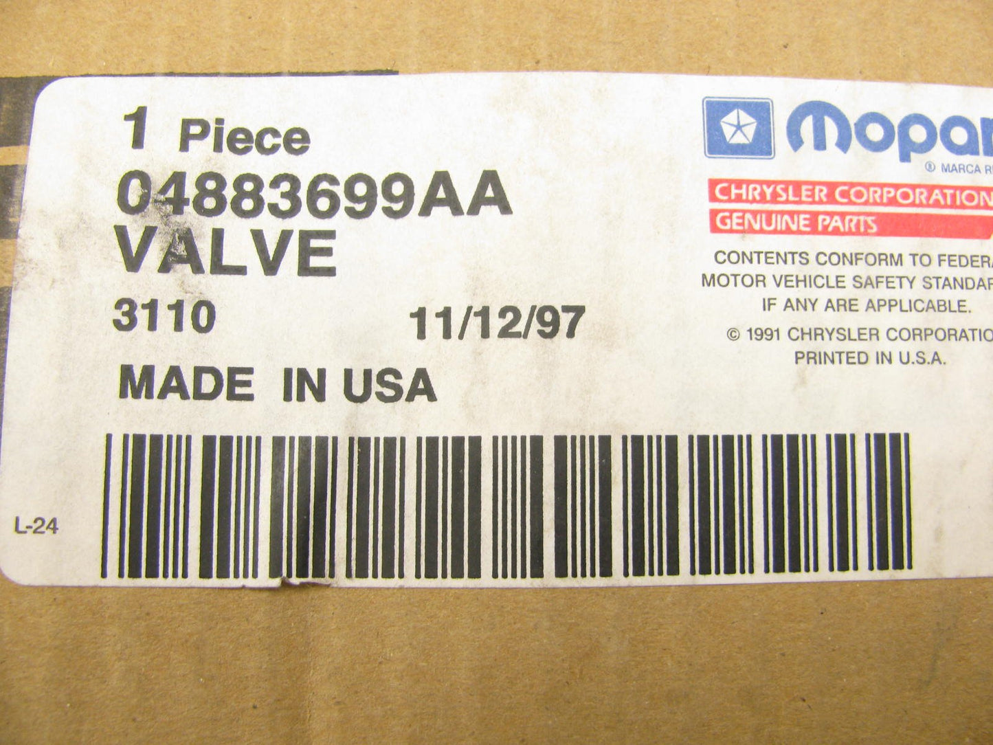 NEW - OEM 4883699AA Intake Valve - .003 O/S For 1997-2000 Dodge Viper 8.0L