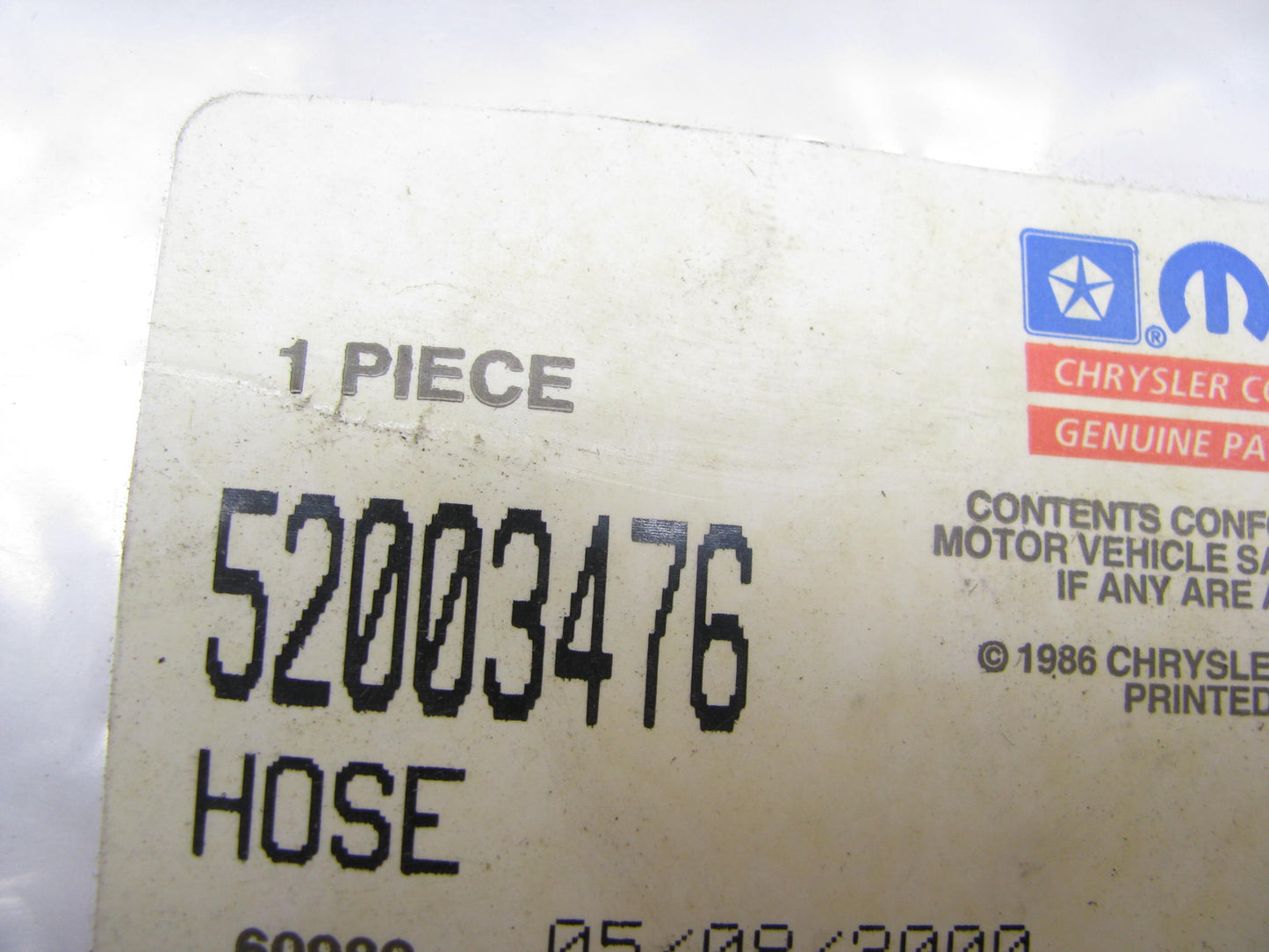 OEM Auto Trans Aux. Oil Cooler Hose 520034 For Cherokee, Wrangler, Wagoneer