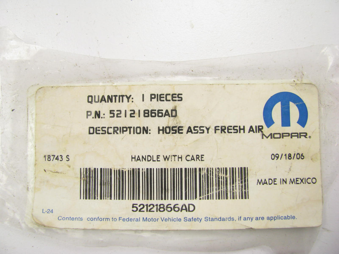 NEW - OEM Mopar 52121866AD Fuel Vapor Tube To Canister Hose For 08-09 Ram 3500