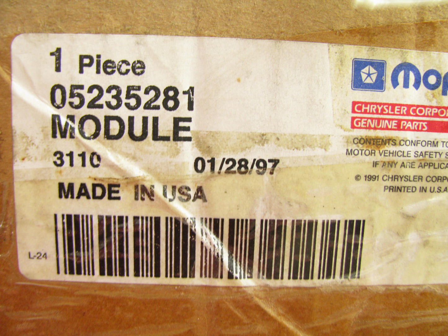 NOS OEM Engine Control Module R5235281 For 1989 Dodge Dynasty