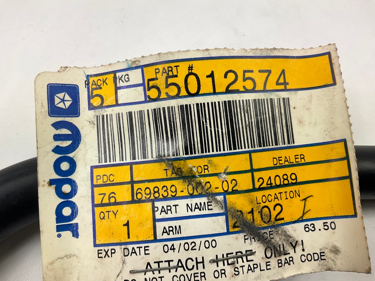 NOS OEM Mopar 55012574 Right Door Mirror Bracket For 1987-1995 Jeep Wrangler
