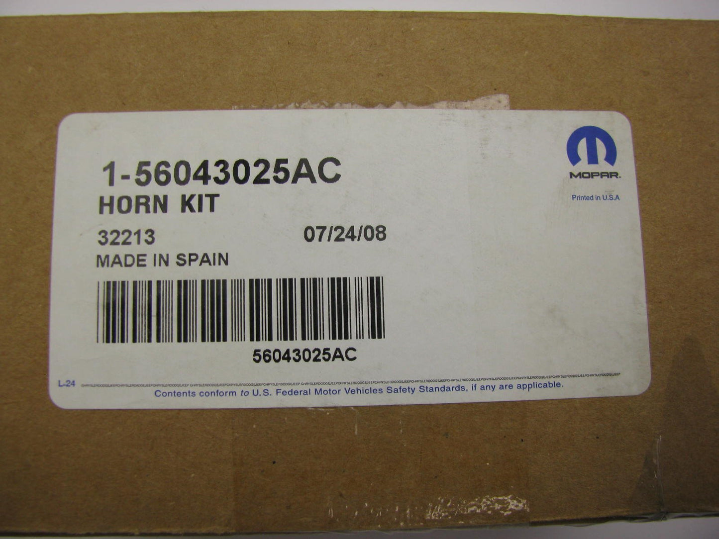 NOS - OEM 56043025AC Horn For 1994-1996 Ram 1500 Pickup, Dakota