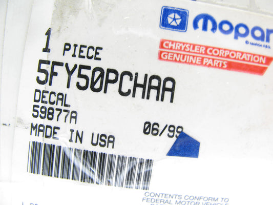 OEM TailGate Emblem Sticker Nameplate 5FY50PCHAA For DODGE