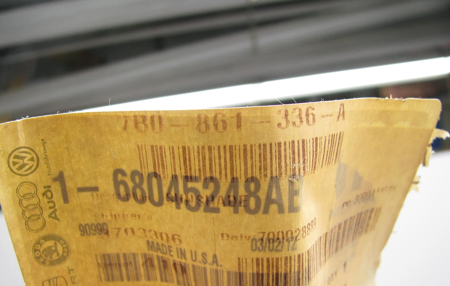 NEW - OEM 68045248AB Rear Right Sunshade