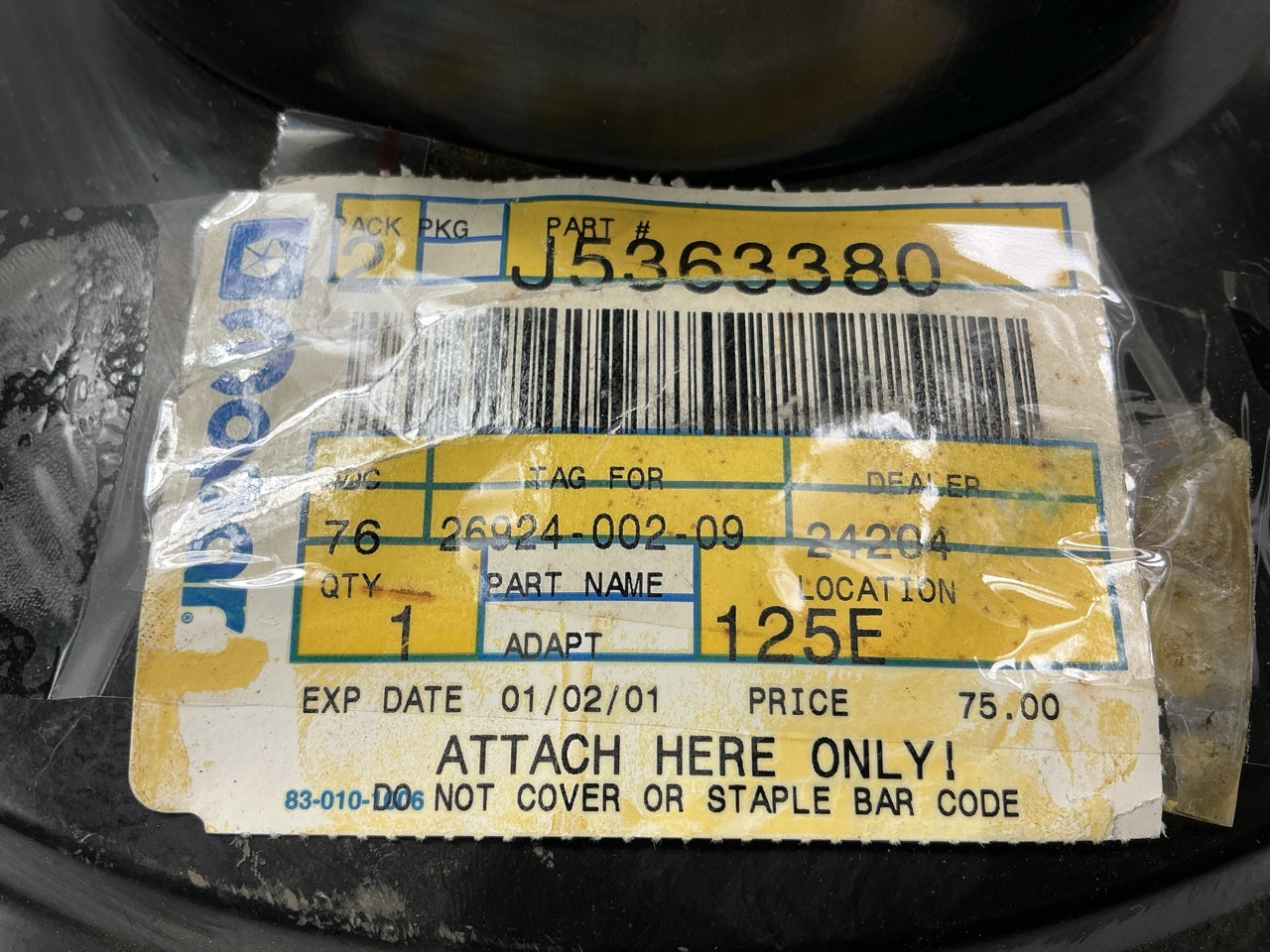 NOS Mopar J5363380 Front Axle Splash Dust Shield OEM For 85-86 CJ7, Scrambler