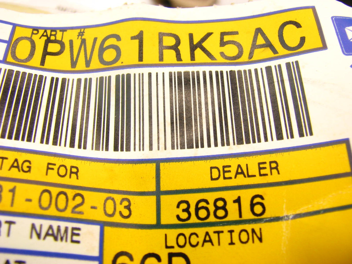 New OEM PW61RK5AC Front Left Belt Retractor For 96-00 Sebring