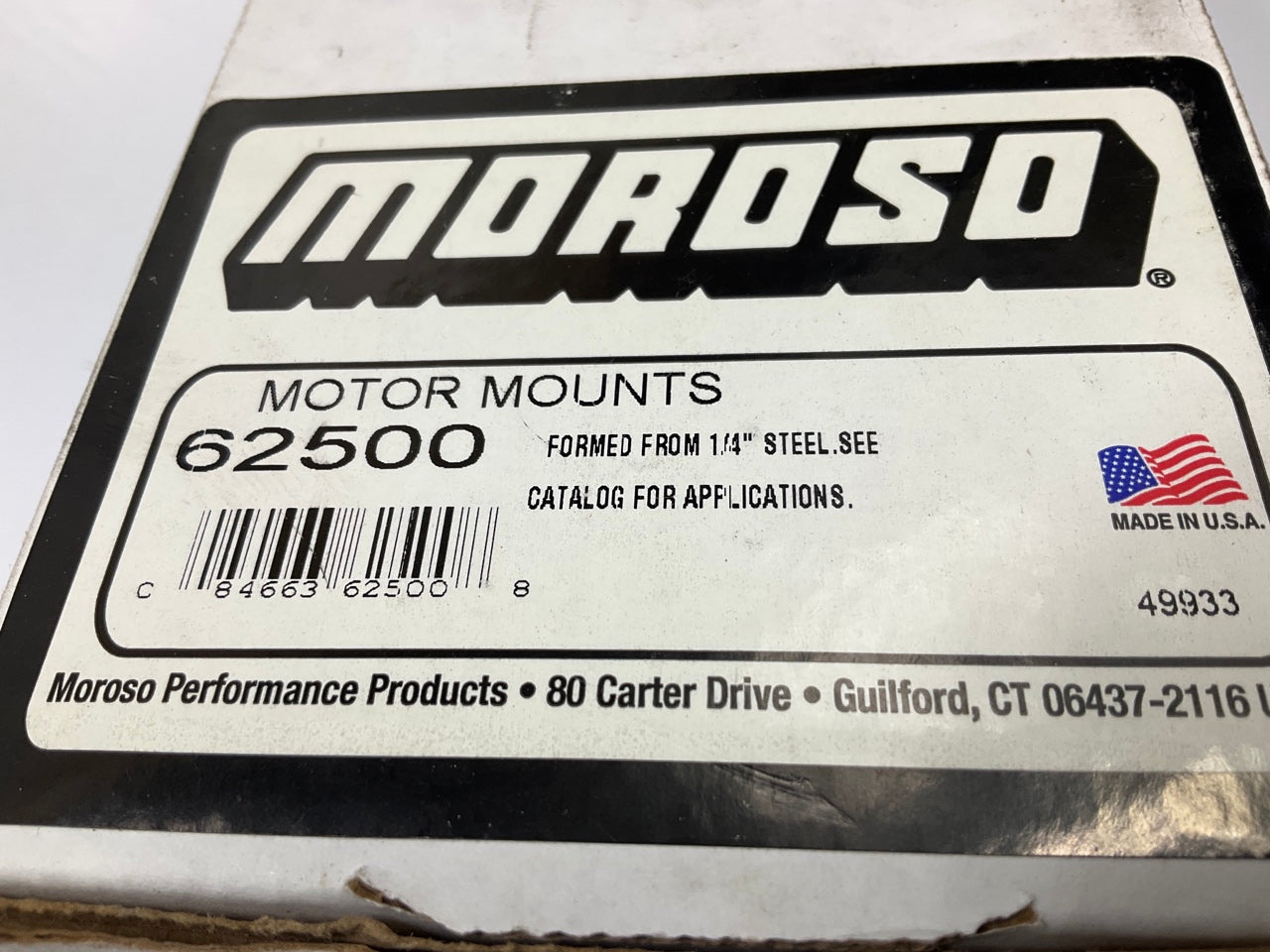 Moroso 62500 Short 2-1/8'' Tall Solid Steel Motor Mounts - Small Block Chevy SBC