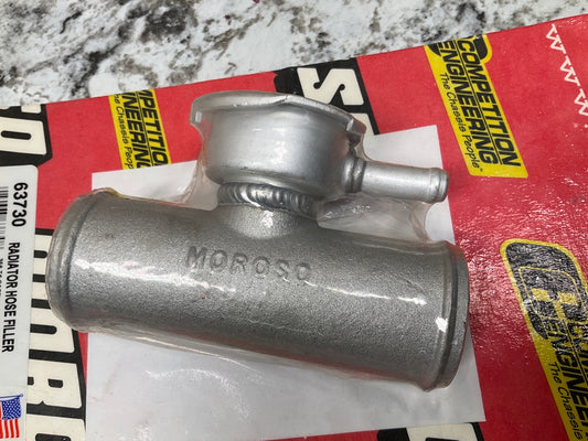 Moroso 63730 Universal Radiator Hose Coolant Filler Neck In-Line 1.5''x 1.5''