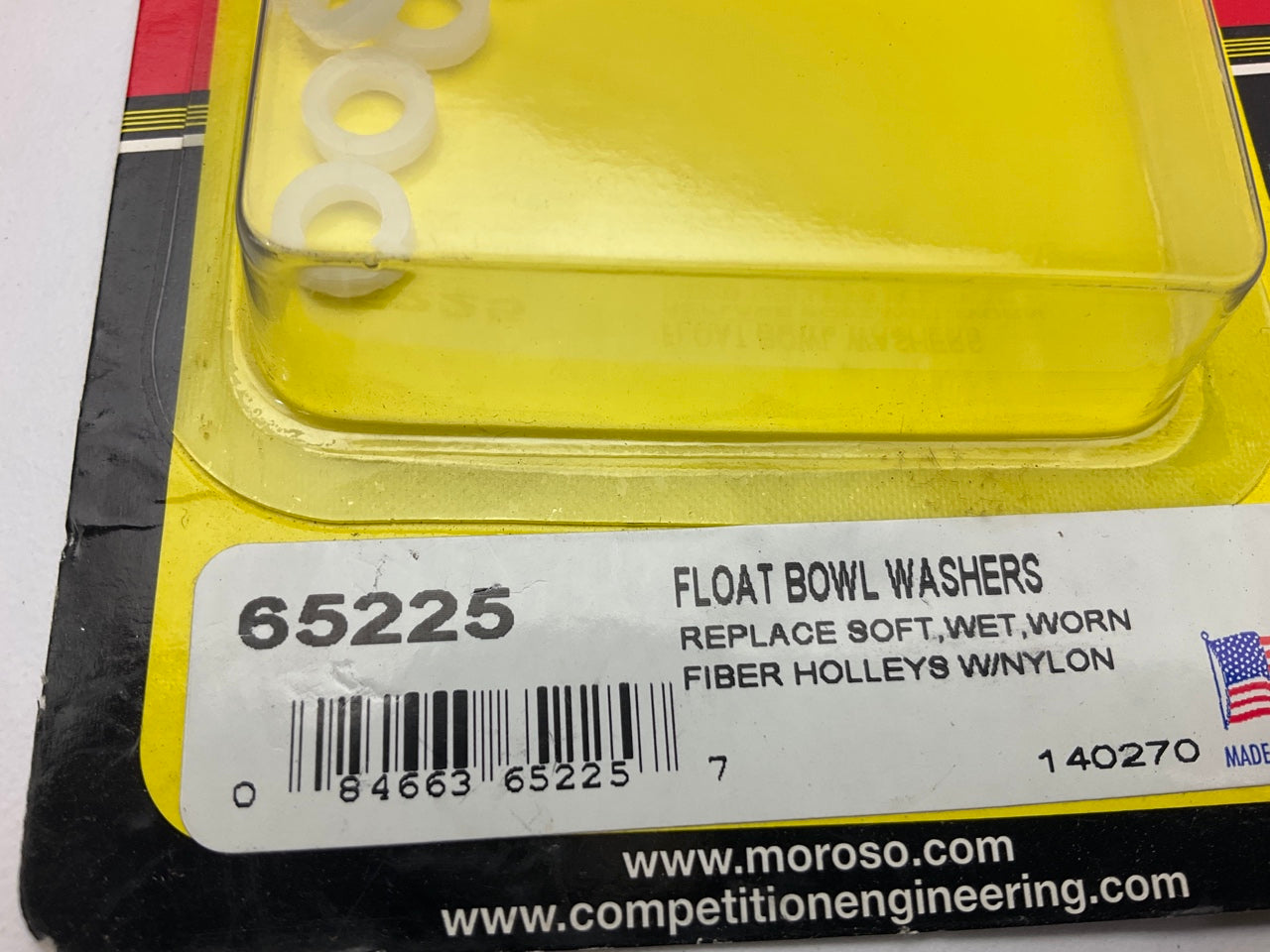 Moroso 65225 Nylon Holley Carburetor Float Bowl Washers 10-Pack