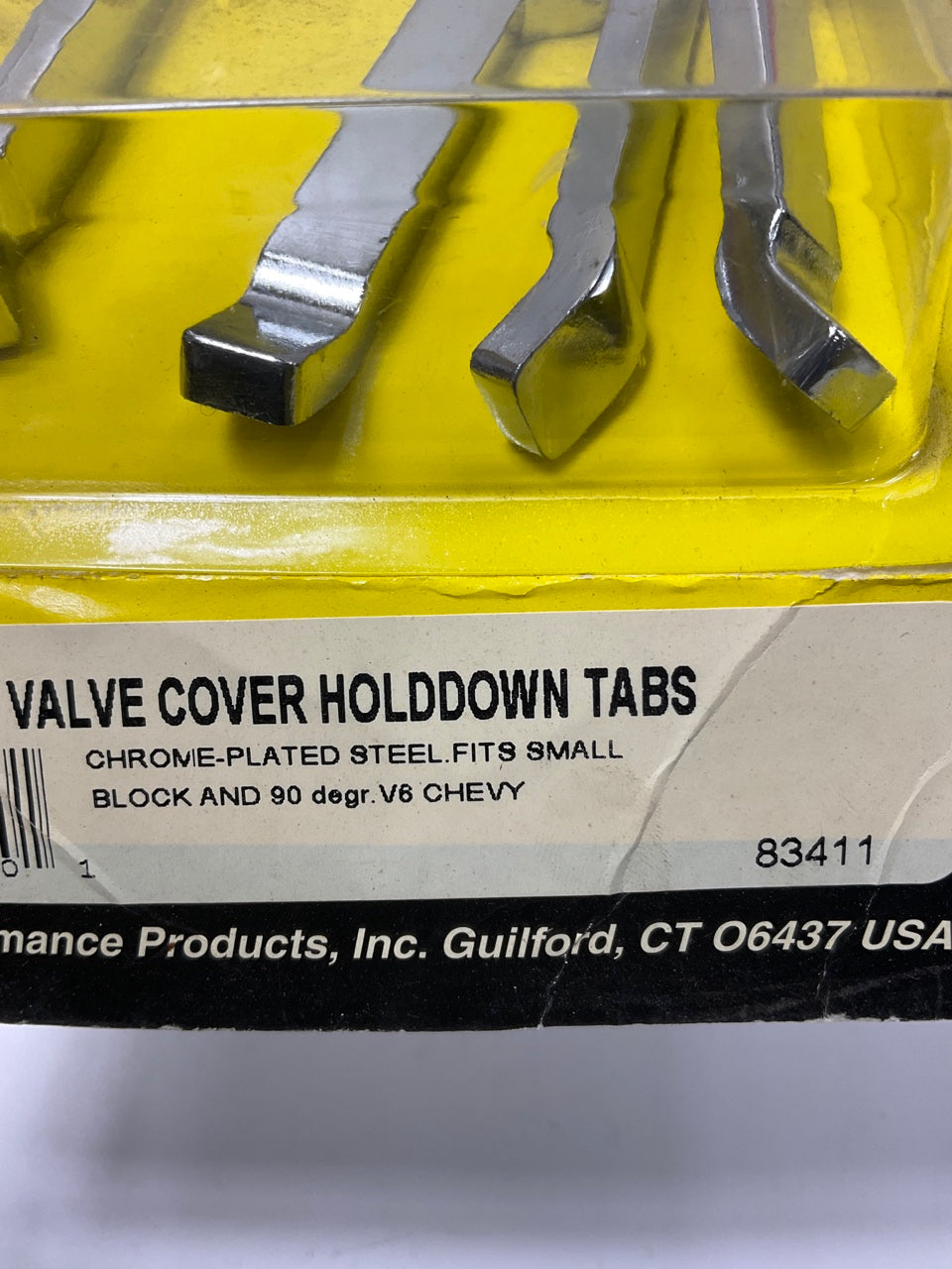 Moroso 68510 Valve Cover Hold Down Tabs Set, Chrome Steel For Chevy SBC V8