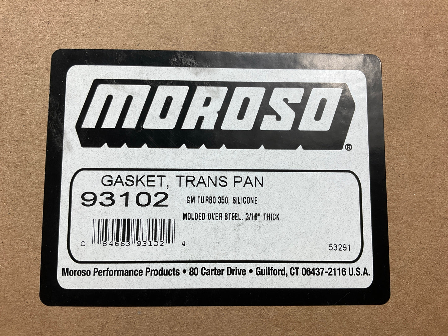 Moroso 93102 Turbo 350 Perm-Align Transmission Gasket Rubber W/steel Core TH350