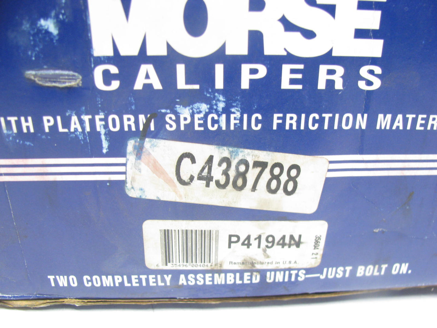 Morse P4194N-R Remanufactured Disc Brake Caliper - Front Right