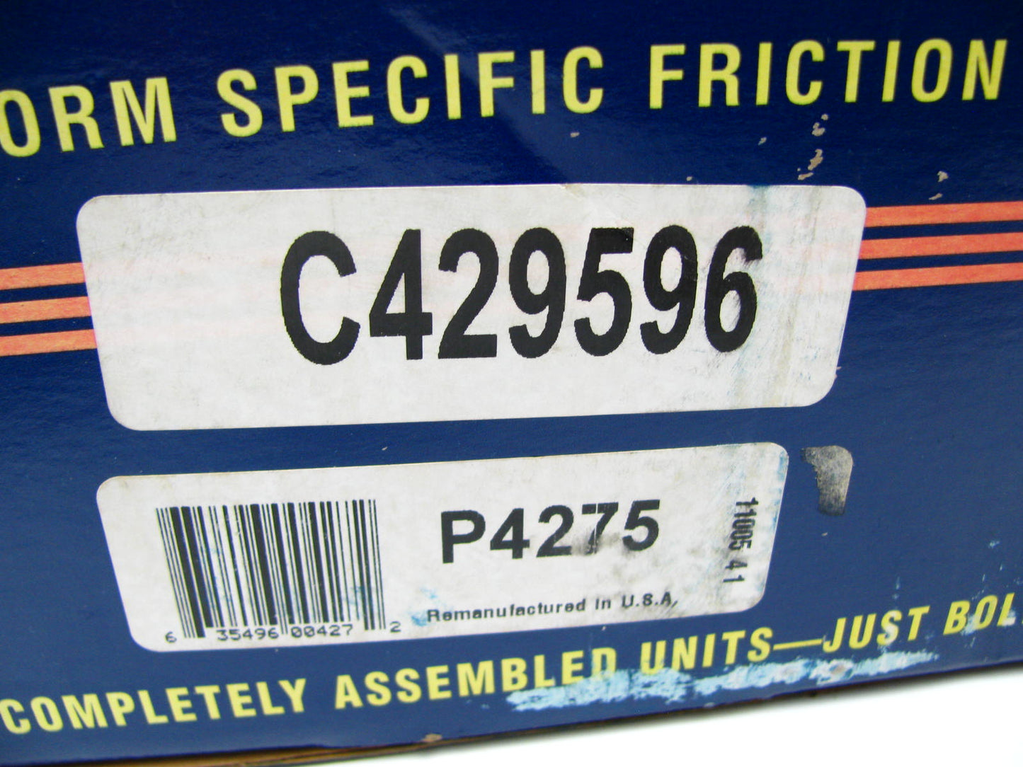 Reman Morse P4275 Front Disc Brake Caliper Set With Pads