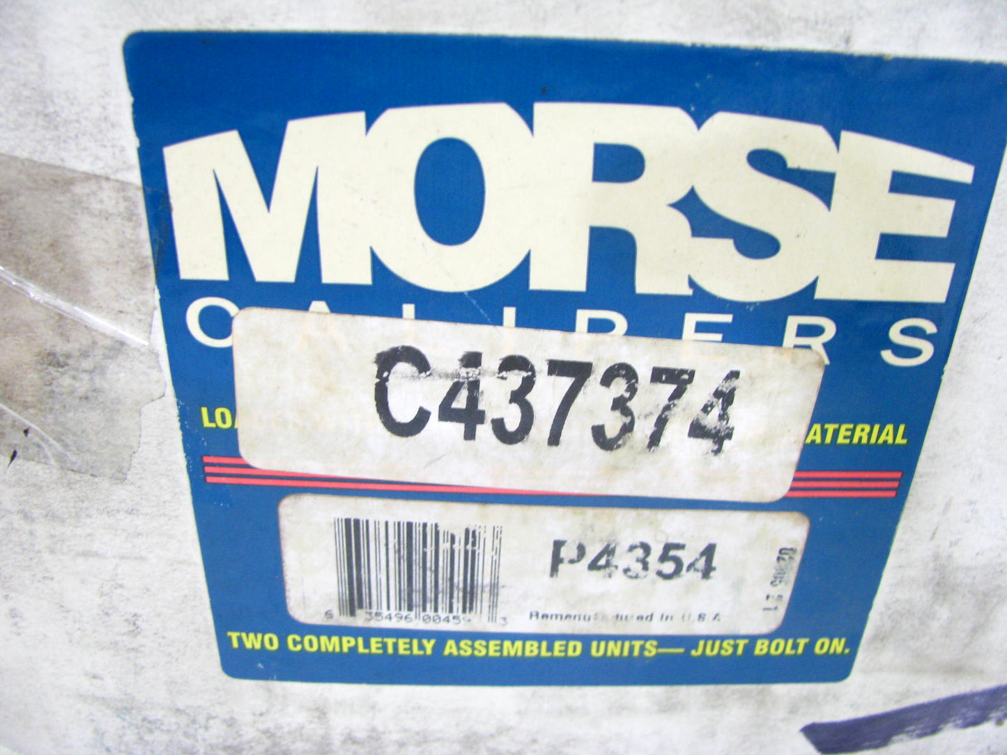 Morse P4354 Remanufactured Disc Brake Caliper Set - Front