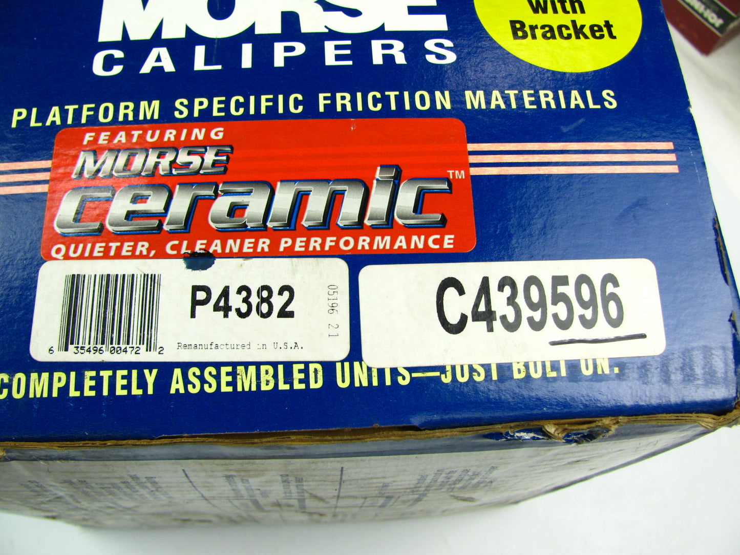 Remanufactured Morse P4382 Front Disc Brake Caliper Set - Loaded With Brake Pads
