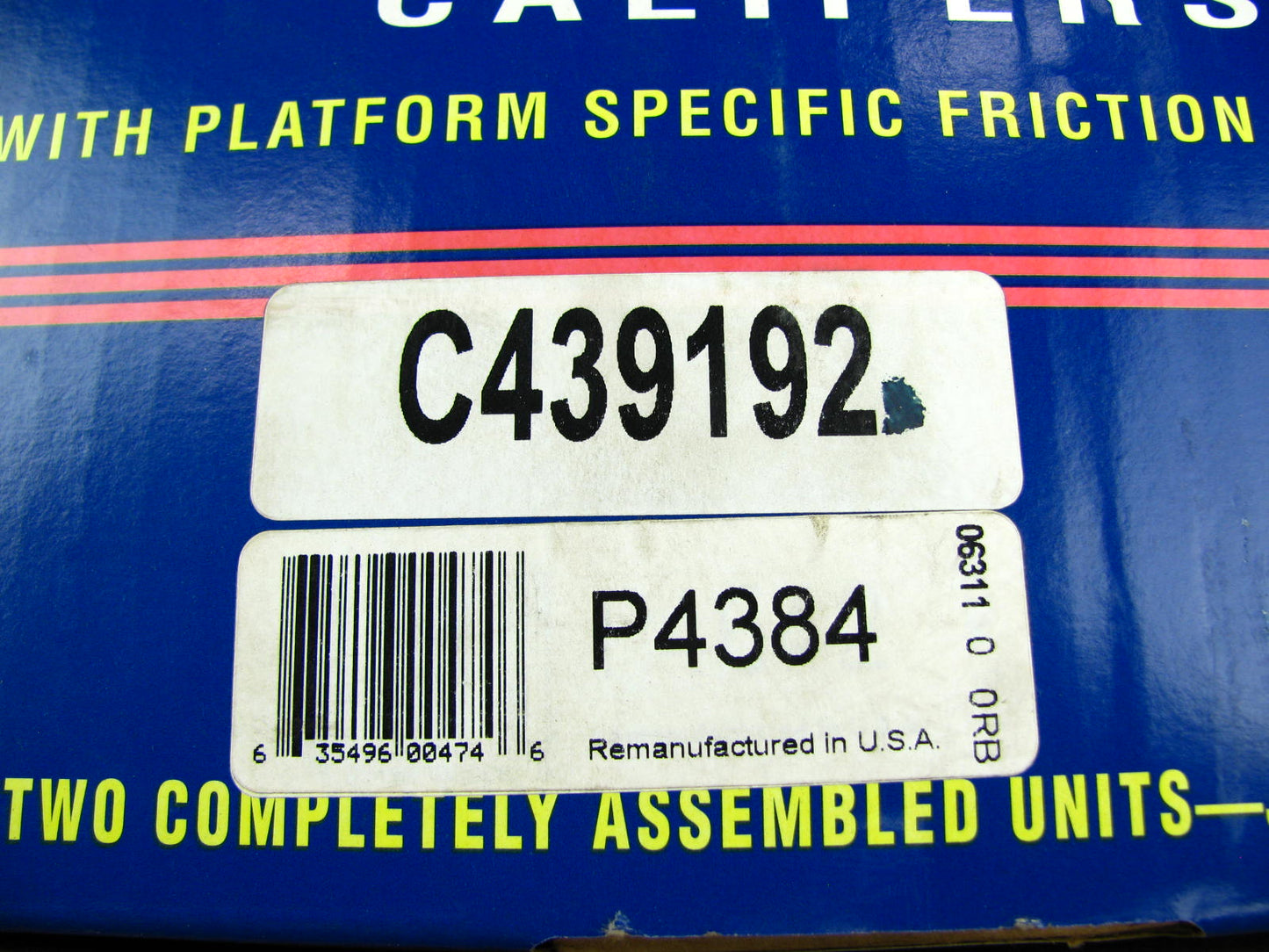 Morse P4384 Reman Front Brake Caliper Set For 1993-94 Concorde 94-96 New Yorker