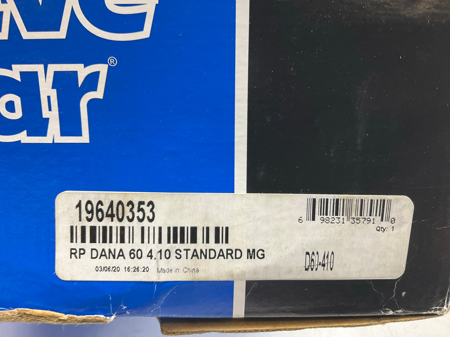 Motive Gear D60-410 Differential Ring & Pinion - Dana 60 - 4.10 Gear Ratio