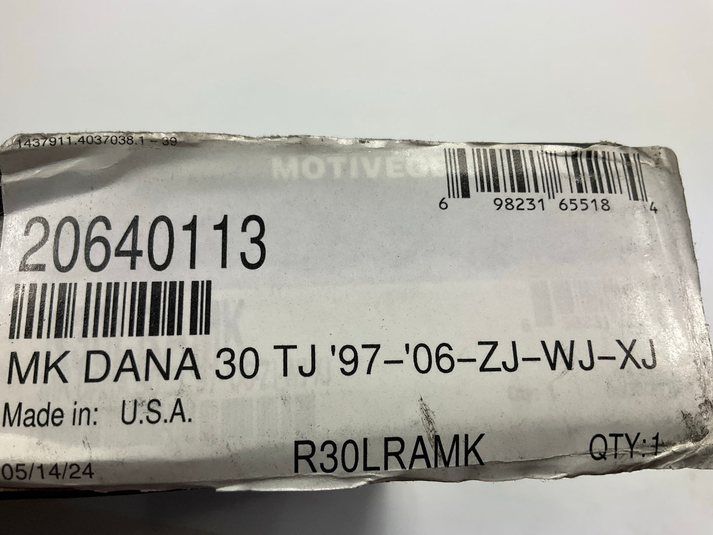 Motive Gear R30LRAMK Front Differential Bearing Kit Dana 30, Koyo Bearings
