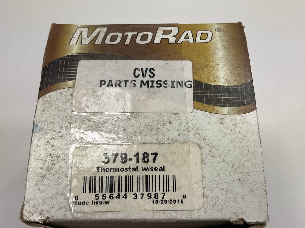MISSING SEAL - Motorad 379-187 Engine Coolant Thermostat & Housing, 187 Degree