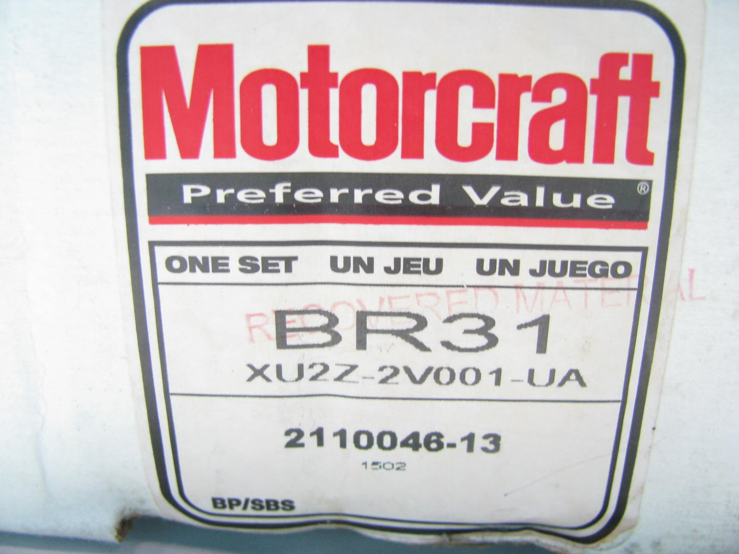NEW GENUINE Motorcraft BR31 Front Disc Brake Pads OEM Ford # XU2Z-2V001-UA