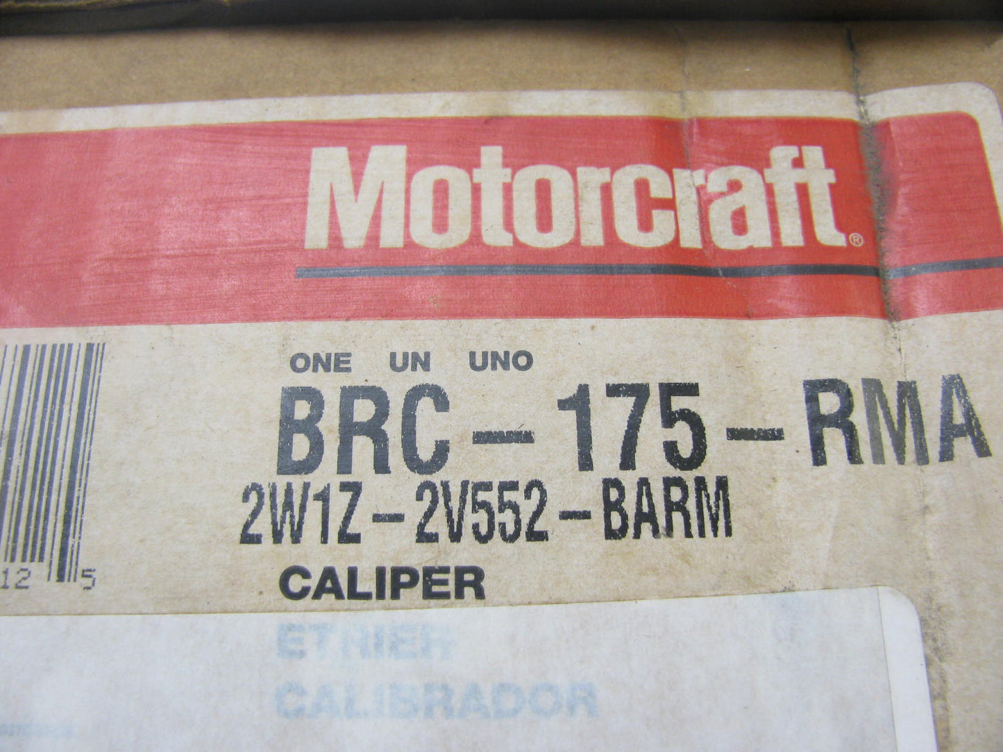 Remanufactured OEM Motorcraft BRC175RMA REAR Disc Brake Caliper