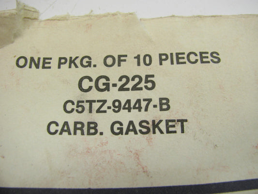 (10) Motorcraft CG-225 Carburetor Mounting Gasket 1965-1971 Ford 391 4-BBL