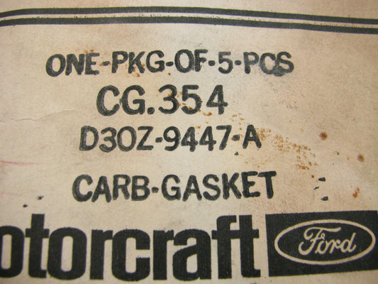 (5) Motorcraft CG-354 Carburetor Mounting Gaskets - D3OZ-9447-A