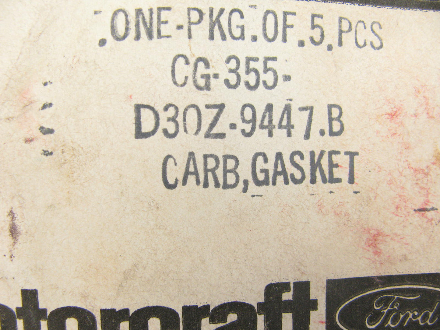 Motorcraft CG-355 Carburetor To Manifold Base Gasket For Ford 2150 2bbl