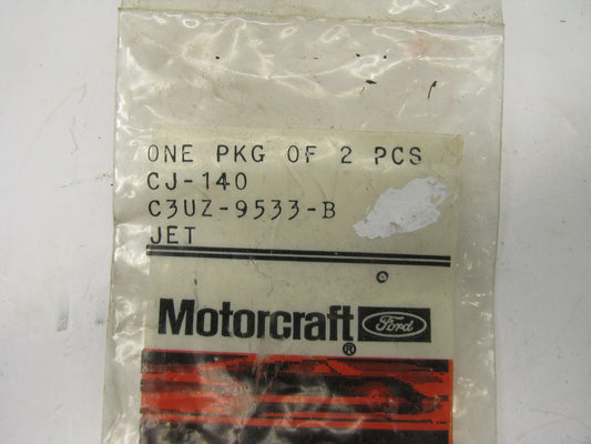 Vintage Motorcraft CJ140 Carburetor Jets - OEM Ford C3UZ-9533-B - Pack Of 2 Pcs