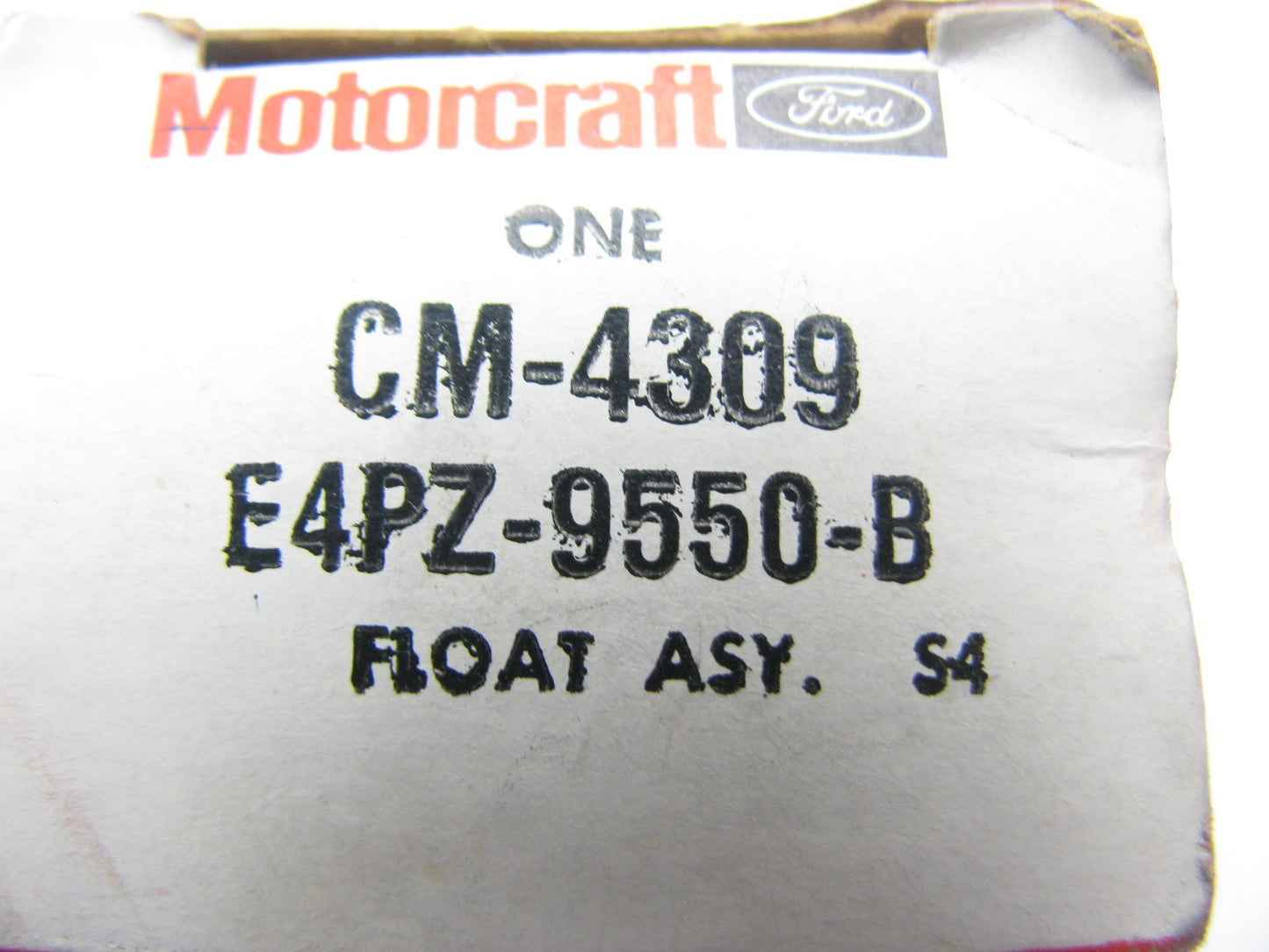 NOS Motorcraft CM-4309 Carburetor Float - CARTER YF YFA OEM Ford E4PZ-9550-B