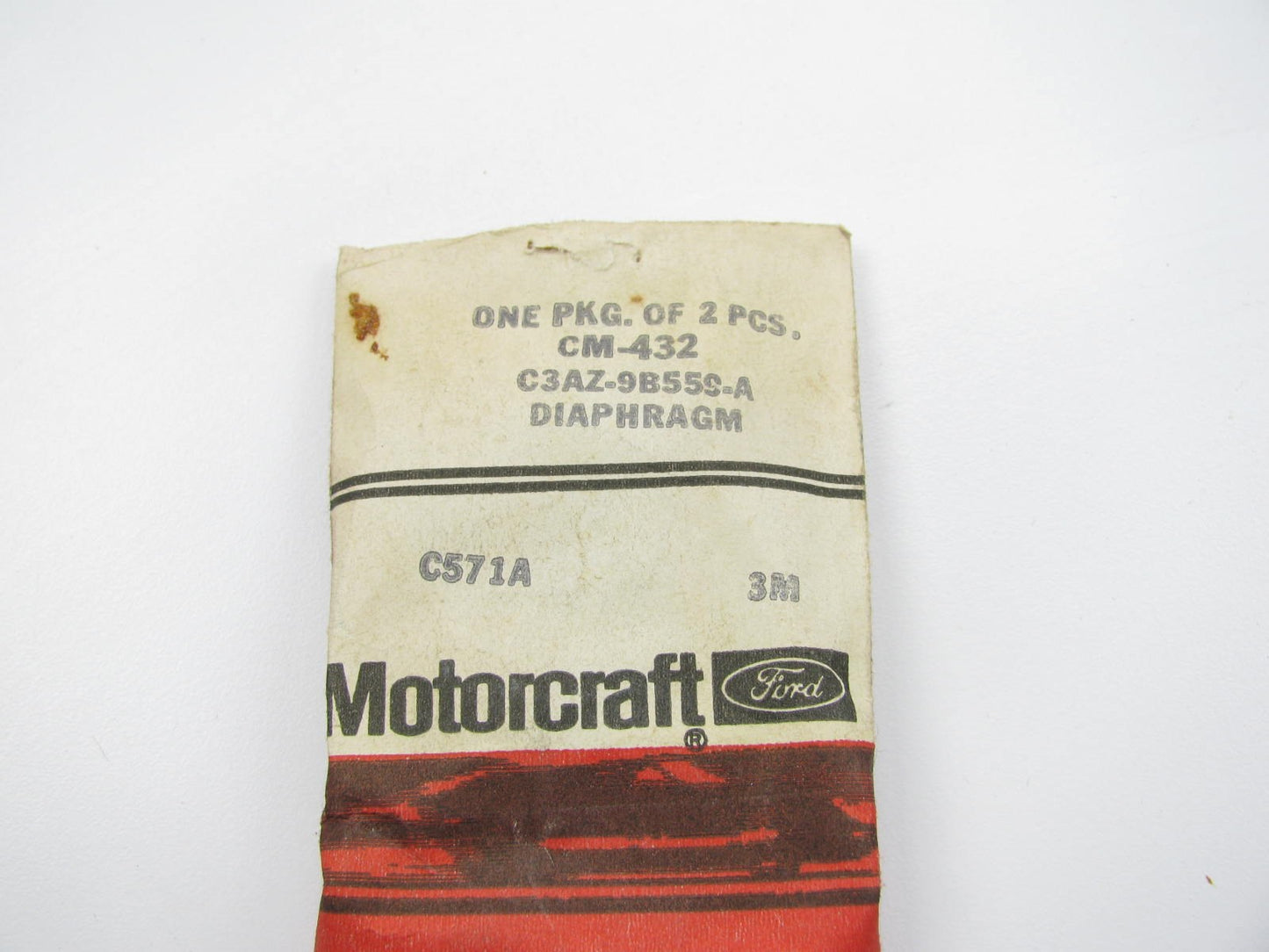 (2) Motorcraft CM-432 Carburetor Accelerator Pump Diaphragm - Autolite 1100 1101