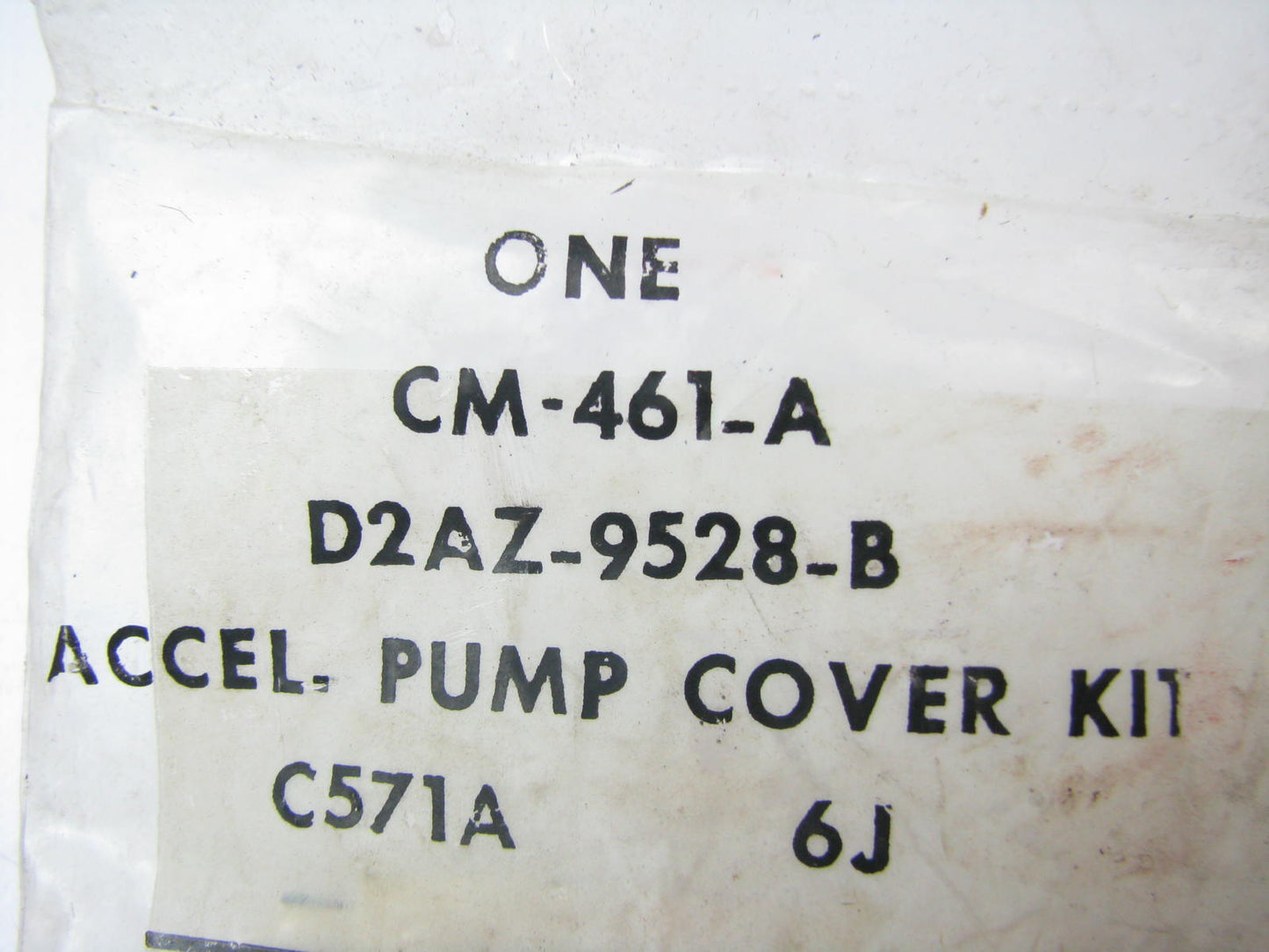Motorcraft CM461A Carburetor Accellerator Pump Cover OEM Ford D2AZ-9528-B