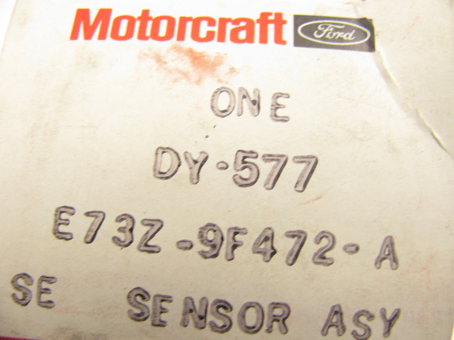 New Genuine OEM Motorcraft DY-577 Oxygen O2 Sensor Upstream Topaz 2.3L 1991-1987