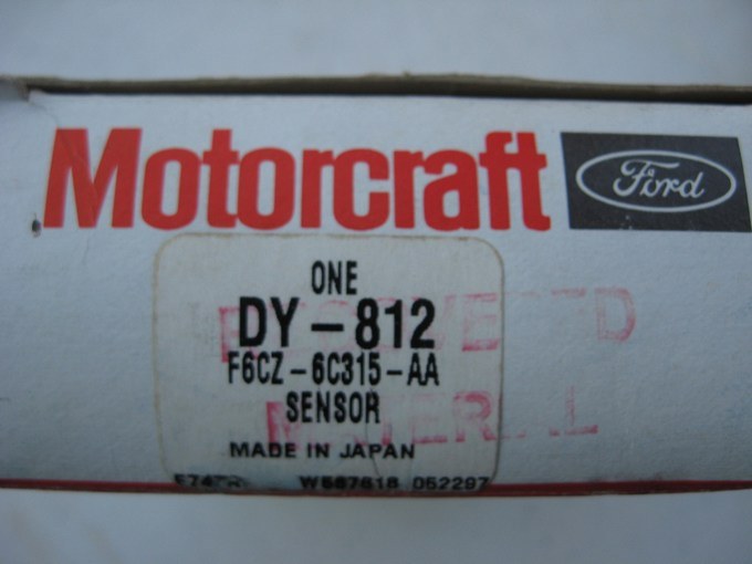 Motorcraft DY-812 Crankshaft Crank Position Sensor OEM Ford # F6CZ-6C315-AA