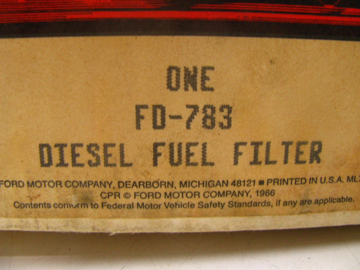 Genuine Motorcraft FD-783 Fuel Filter ( 33370 )