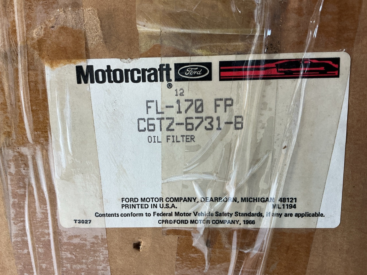 (12) Motorcraft FL-170FP Oil Filter Replaces C6TZ-6731-B CH211A 51954 L50041