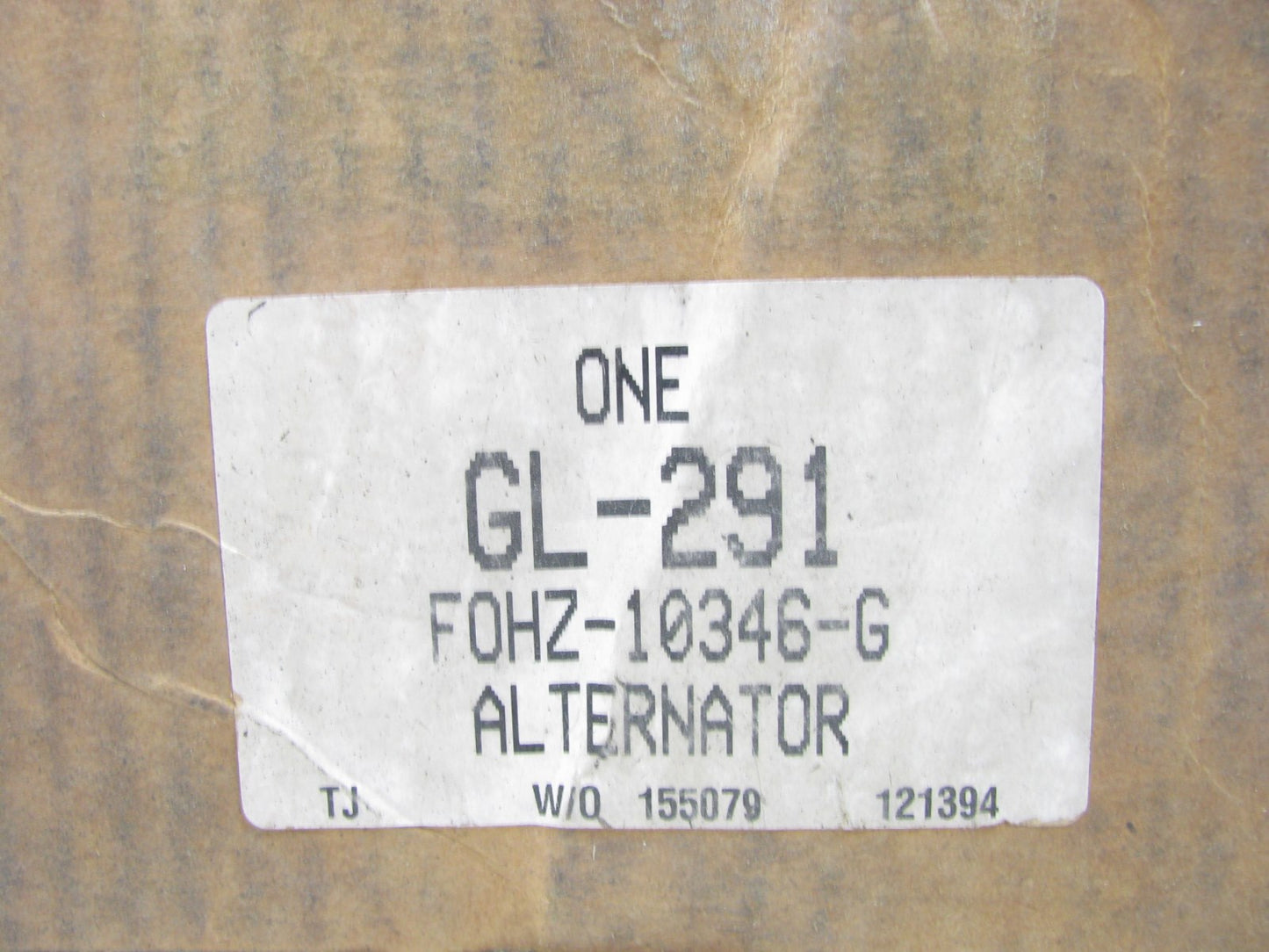 Reman Motorcraft GL-291 25SI 12 VOLT Alternator F0HZ-10346-G 9010003 W/O Pulley